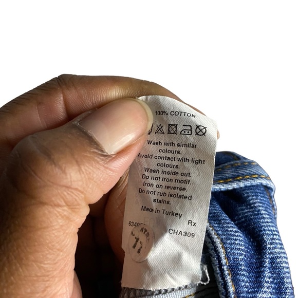 River Island Women's Medium Indigo Aztec Print Denim Skirt - Picture 4 of 5